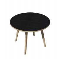 Tavolo riunione tondo Woody - Ø 100 cm - rovere-nero venato - Artexport - 6410-DKA-8C - DMwebShop