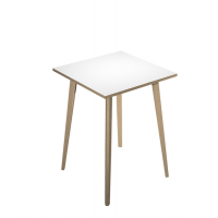 Tavolo alto Woody - 80 x 80 x H 105 cm - rovere-bianco - Artexport