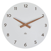 Orologio da parete HorMilena - Ø 30 cm - bianco-legno - Alba