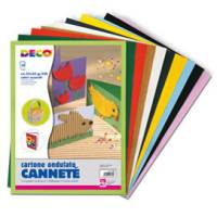 Cartoncino ondulato Cannete' - 25 x 35 cm - colori assortiti - conf. 10 fogli - Deco - 2200 - 8004957026412 - DMwebShop