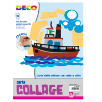 Album collage - 35 x 50 cm - 20 fogli carta rasata adesiva colori assortiti - Deco - 700/20 - 8004957007978 - DMwebShop