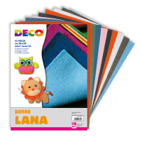 Panno lana - 20 x 30 cm - colori assortiti - conf. 10 pezzi - Deco - 1571 - 8004957001891 - DMwebShop