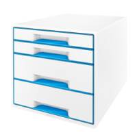 Cassettiera 4 cassetti bianco-azzurro cube - Leitz - 52132036 - 4002432115358 - DMwebShop