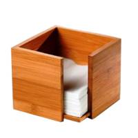 Portatovaglioli - in bamboo - 19 x 19 x 10 cm - colore naturale - Leone - s0086 - 8024112000866 - DMwebShop