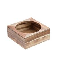 Supporto per ciotola - in bamboo - 26 x 26 x 11 cm - colore naturale - Leone - s0088 - 8024112000880 - DMwebShop