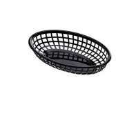 Cestino americano ovale - in plastica - 27,5 x 17,5 x 4 cm - nero - Leone t0509