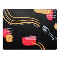 Tovaglietta americana linea Spaghetti - 41 x 31 cm - nero - Stilcasa - F360005 - 91131A - DMwebShop