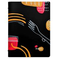 Portamenu' linea Spaghetti - A4 - 24,6 x 31,6 cm - nero - conf. 3 pezzi - Stilcasa - F360025 - 8033630026753 - DMwebShop