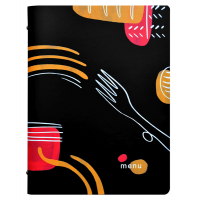 Portamenu' linea Spaghetti - A4 - 24,6 x 31,6 cm - nero - Stilcasa - F360025 - 8033630026753 - DMwebShop