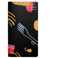 Portamenu' linea Spaghetti - 18 x 31,6 cm - nero - Stilcasa - F360035 - 8033630026760 - DMwebShop