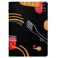 Portamenu' linea Spaghetti - A5 - 17 x 23 cm - nero - Stilcasa - F360045 - 8033630026777 - DMwebShop