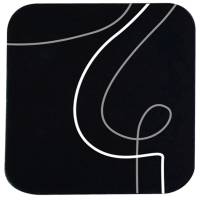 Sottobicchiere linea Linee - 10 x 10 cm - nero - Stilcasa - F360065 - 8033630026197 - DMwebShop