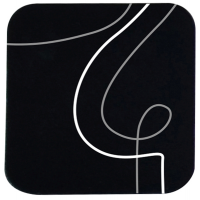 Sottobicchiere linea Linee - 10 x 10 cm - nero - Stilcasa - F360065 - 8033630026197 - DMwebShop