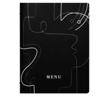 Portamenu' linea Linee - A4 - 24,6 x 31,6 cm - nero - conf. 3 pezzi - Stilcasa - F360075 - 8033630025992 - DMwebShop
