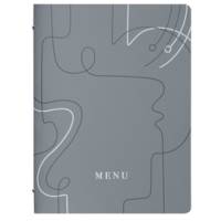 Portamenu' linea Linee - A4 - 24,6 x 31,6 cm - grigio - conf. 3 pezzi - Stilcasa - F360071 - 8033630026005 - DMwebShop