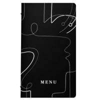 Portamenu' linea Linee - 18 x 31,6 cm - nero - conf. 3 pezzi - Stilcasa - F360085 - 8033630026043 - DMwebShop
