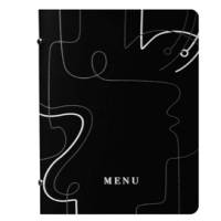 Portamenu' linea Linee - A5 - 17 x 23 cm - nero - conf. 3 pezzi - Stilcasa - F360095 - 8033630026098 - DMwebShop