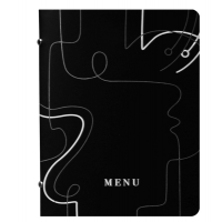 Portamenu' linea Linee - A5 - 17 x 23 cm - nero - Stilcasa - F360095 - 8033630026098 - DMwebShop