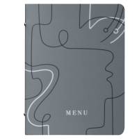 Portamenu' linea Linee - A5 - 17 x 23 cm - tortora - Stilcasa - F360091 - 8033630026104 - DMwebShop