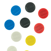 Magneti - Ø 38 mm - colori assortiti - conf. 10 pezzi - Nobo - 1915311 - 5028252611336 - DMwebShop