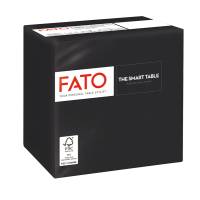 Tovagliolo - carta - 24 x 24 cm - 2 veli - nero - conf. 100 pezzi - Fato - 82219003 - 8000664523008 - DMwebShop
