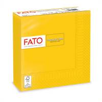Tovagliolo - carta - 33 x 33 cm - 2 veli - giallo - conf. 50 pezzi - Fato - 82621200 - 8000664202101 - DMwebShop