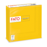 Tovagliolo carta - 33 x 33 cm - 2 veli - giallo - conf. 50 pezzi - Fato 82621200