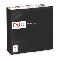 Tovagliolo - carta - 33 x 33 cm - 2 veli - nero - conf. 50 pezzi - Fato - 82622500 - 8000664259266 - DMwebShop