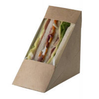 Scatole per sandwich Street Food in carta kraft - 12,3 x 7,2 x 12,3 cm - conf. 100 pezzi - Leone - H0713 - 8024112005519 - DMwebShop
