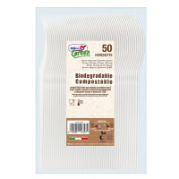 Forchette in Estabio avorio Green - conf. 50 pezzi - Dopla 03903