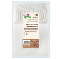 Coltelli in Estabio avorio Green - conf. 50 pezzi - Dopla 03904