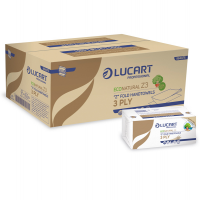 Asciugamani piegati a Z EcoNatural Plastic Free - pacco da 198 pezzi - Lucart 864075 - 864075J - 8059399001046 - DMwebShop