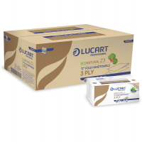 Asciugamani piegati a Z EcoNatural Plastic Free - conf. 18 pezzi da 198 - Lucart - 864075J - 8059399001046 - DMwebShop