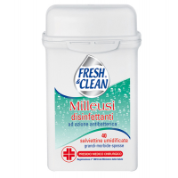 Salviette disinfettanti antibatteriche milleusi - barattolo da 40 pezzi - FresheClean - 06-0243 - 80770251 - DMwebShop