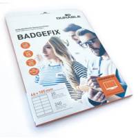Badge adesivi Badgefix - 20 fogli con 12 badge - 46 x 105 mm - Durable - 8363-02 - 4005546727158 - DMwebShop