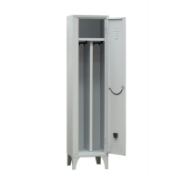 Armadio spogliatoio in metallo - 1 vano - con divisorio - 40 x 50 x 180 cm - grigio - Fasma - 717/01P/S - DMwebShop
