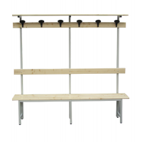 Panca in legno con alzata - a 6 posti - 200 x 40 x185 cm - Fasma - PF/LE/S-A/2000 - DMwebShop