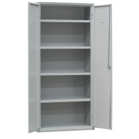 Armadio multiuso in metallo - a 2 ante - 100 x 40 x 180 cm - grigio - Fasma