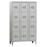 Armadio casellario in metallo - 12 vani - 105 x 50 x 180 cm - grigio - Fasma - 170/12/S - DMwebShop