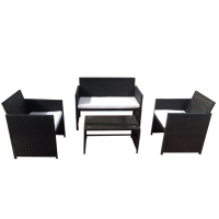 Salotto Valencia - nero-bianco - set 4 elementi - Garden Friend - S1383022 - 8023755040321 - DMwebShop