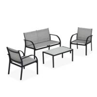 Salotto Ankara - nero-grigio - set 4 elementi - Garden Friend - S1617067 - 8023755053338 - DMwebShop