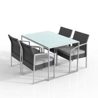 Set pranzo Bilbao - nero-grigio - set 5 elementi - Garden Friend - S1304592 - 8023755055226 - DMwebShop