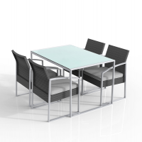 Set pranzo Bilbao - nero-grigio - set 5 elementi - Garden Friend - S1304592 - 8023755055226 - DMwebShop