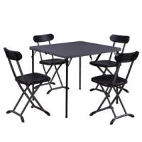 Set pranzo pieghevole Horeca - antracite - set 5 elementi - Garden Friend - S1815086 - 91677A - DMwebShop