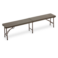 Panca pieghevole - in HDPE - 44 x 30 x 183 cm - noce - Garden Friend - P1714195 - 8023755052003 - DMwebShop