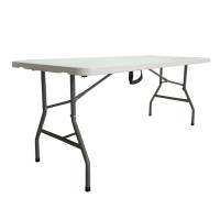 Tavolo pieghevole - in HDPE - 74 x 76 x 183 cm - bianco - Garden Friend - T1714183 - 8023755050344 - DMwebShop