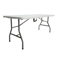Tavolo pieghevole - in HDPE - 74 x 76 x 183 cm - bianco - Garden Friend - T1714183 - 8023755050344 - DMwebShop