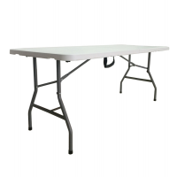 Tavolo pieghevole - in HDPE - 74 x 76 x 183 cm - bianco - Garden Friend - T1714183 - 8023755050344 - DMwebShop