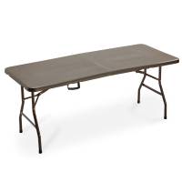 Tavolo pieghevole - in HDPE - 74 x 76 x 183 cm - noce - Garden Friend - T1714193 - 8023755051983 - DMwebShop