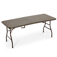 Tavolo pieghevole - in HDPE - 74 x 76 x 183 cm - noce - Garden Friend - T1714193 - 8023755051983 - DMwebShop
